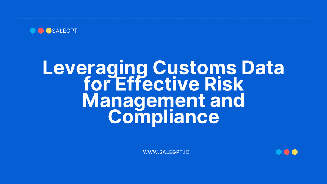 Customs Risk Management Engine Manage Risk and Ensure Compliance with Customs Data | SaleAI
