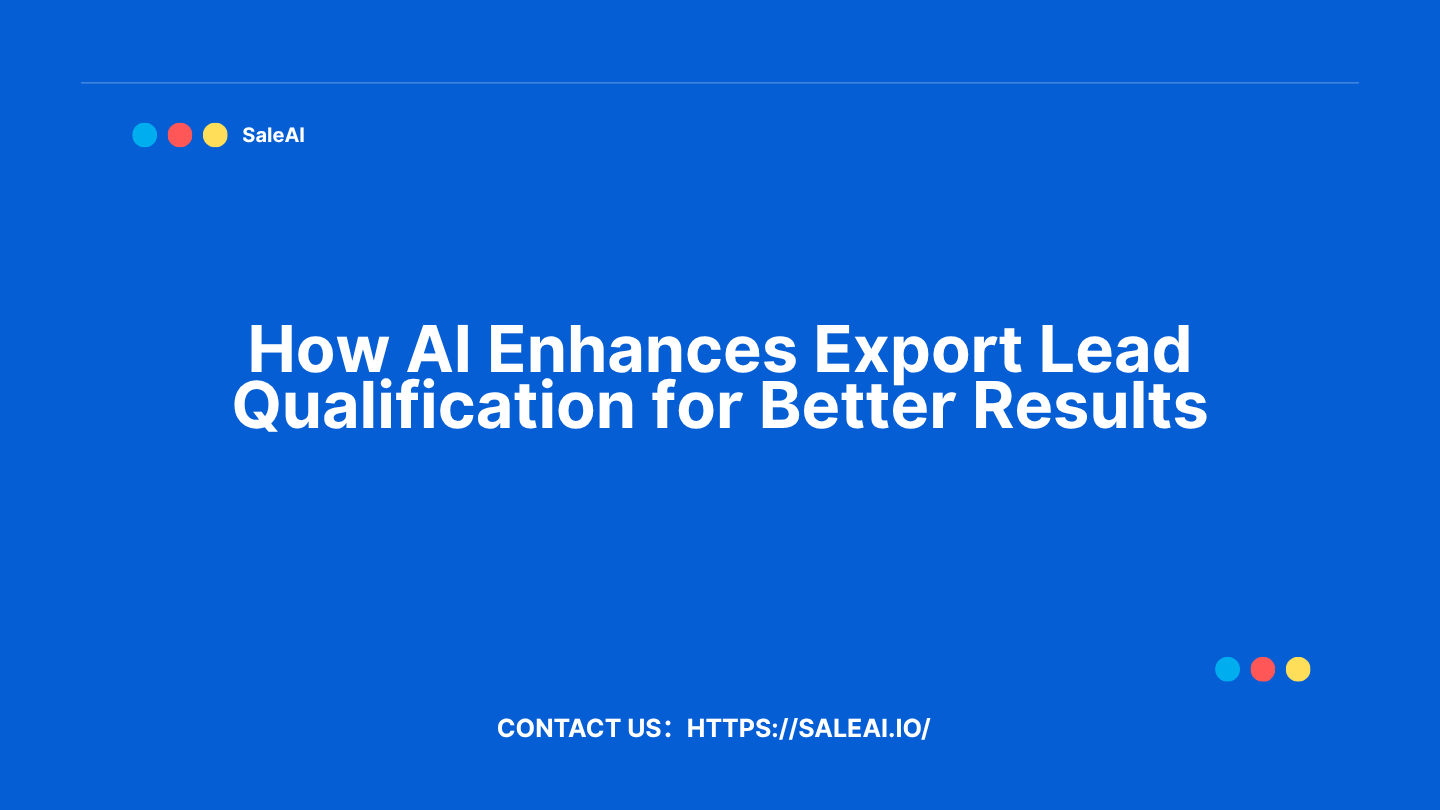 Cómo AI mejora la calificación de liderazgo de exportación para mejores resultados