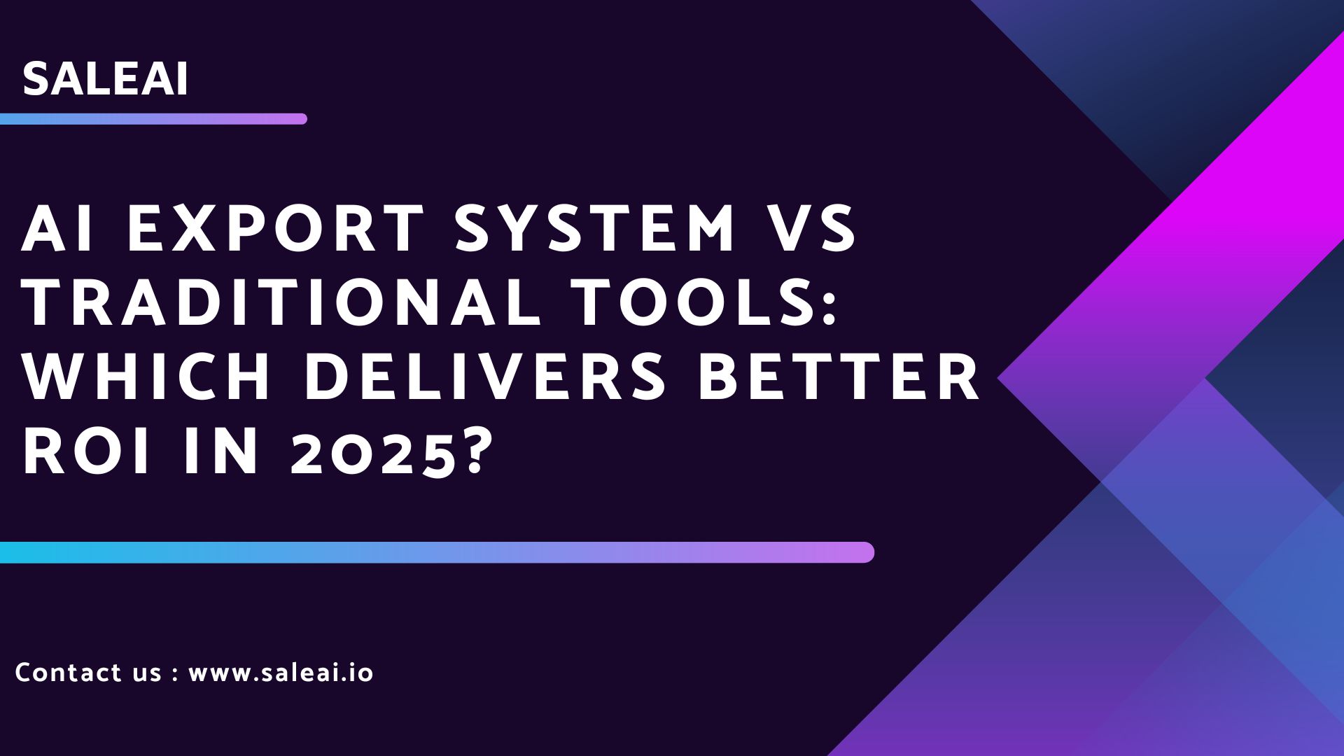SaleAI AI export dashboard compared to traditional export spreadsheet tools
