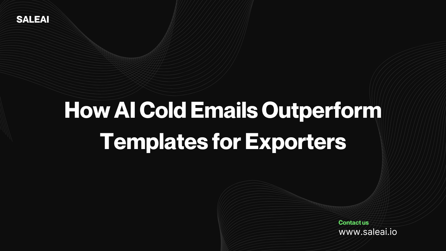 AI vs Email Templates: Better Cold Emails with SaleAI AI vs Email Templates: Better Cold Emails with SaleAI