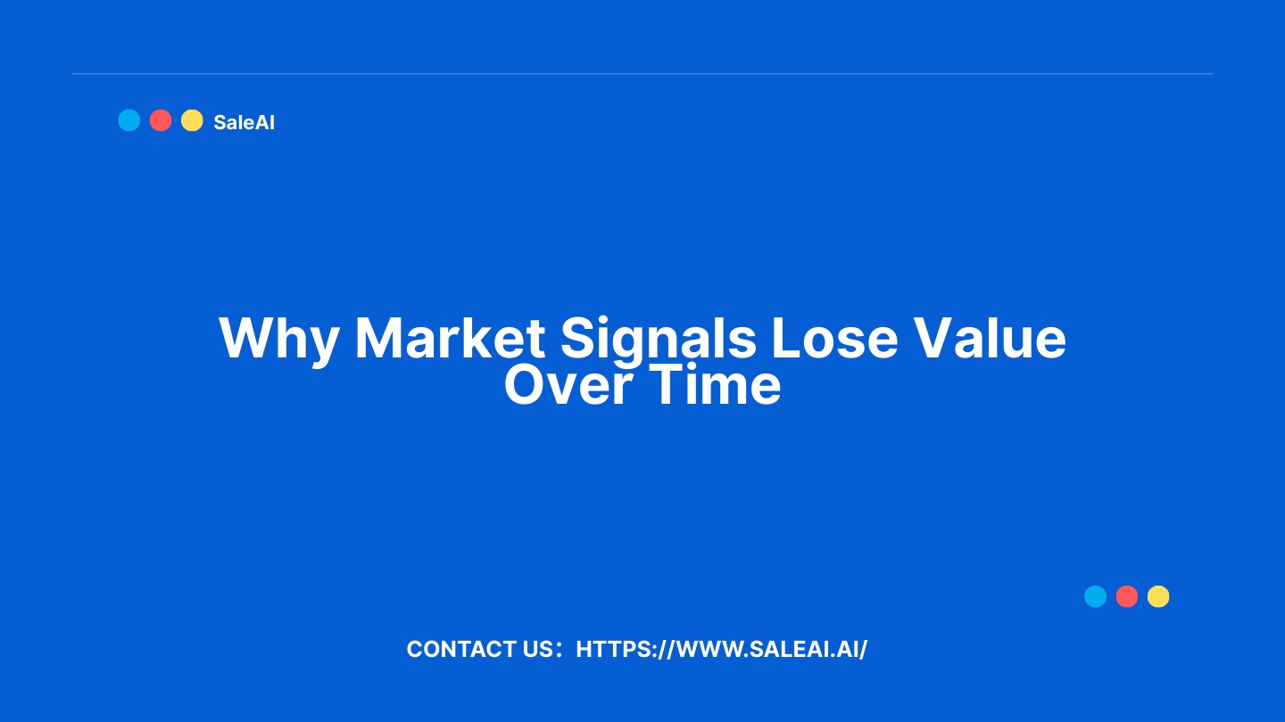 Pourquoi les signaux du marché perdent de leur valeur avec le temps
