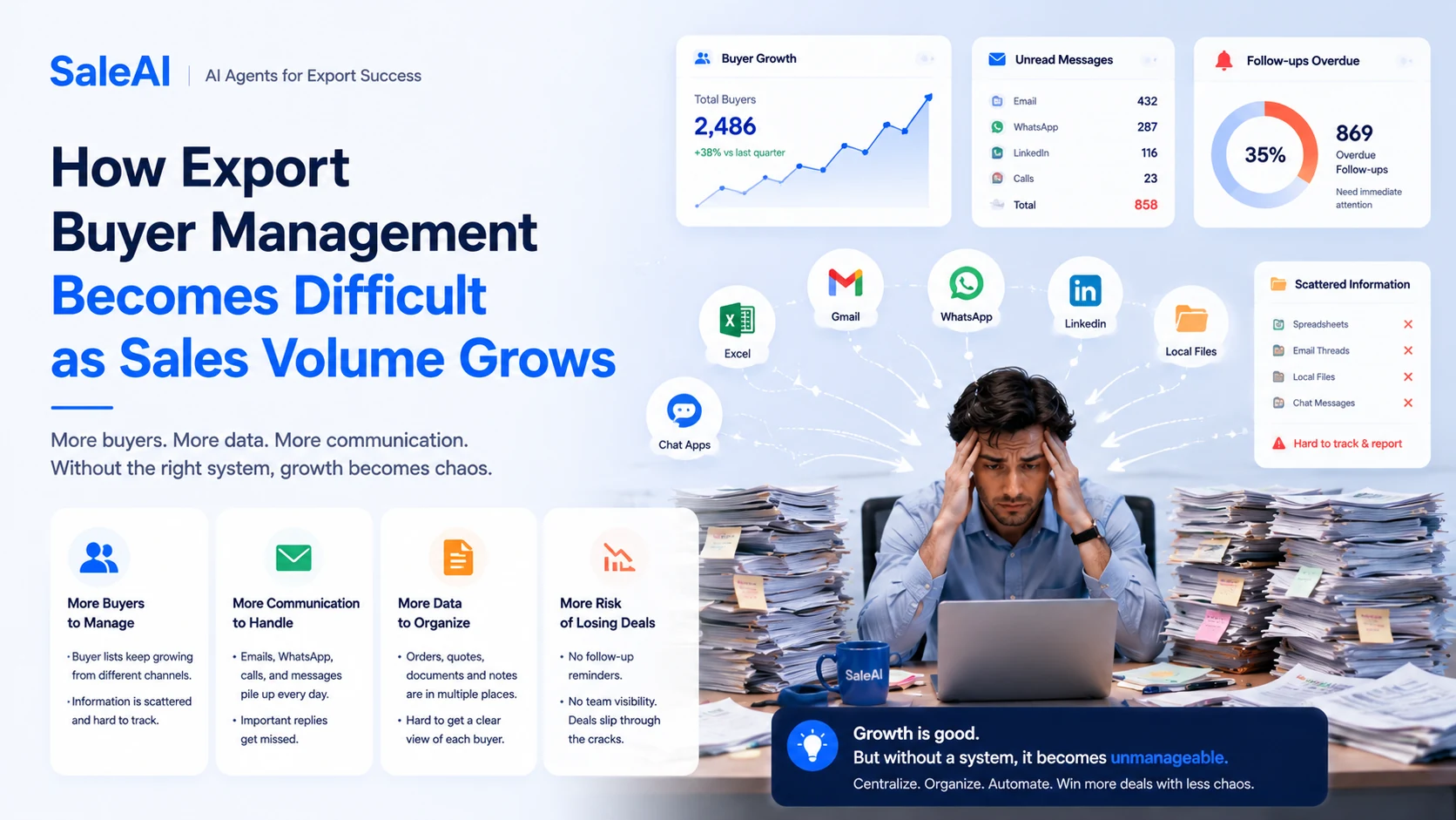 How Export Buyer Management Becomes Difficult as Sales Volume Grows