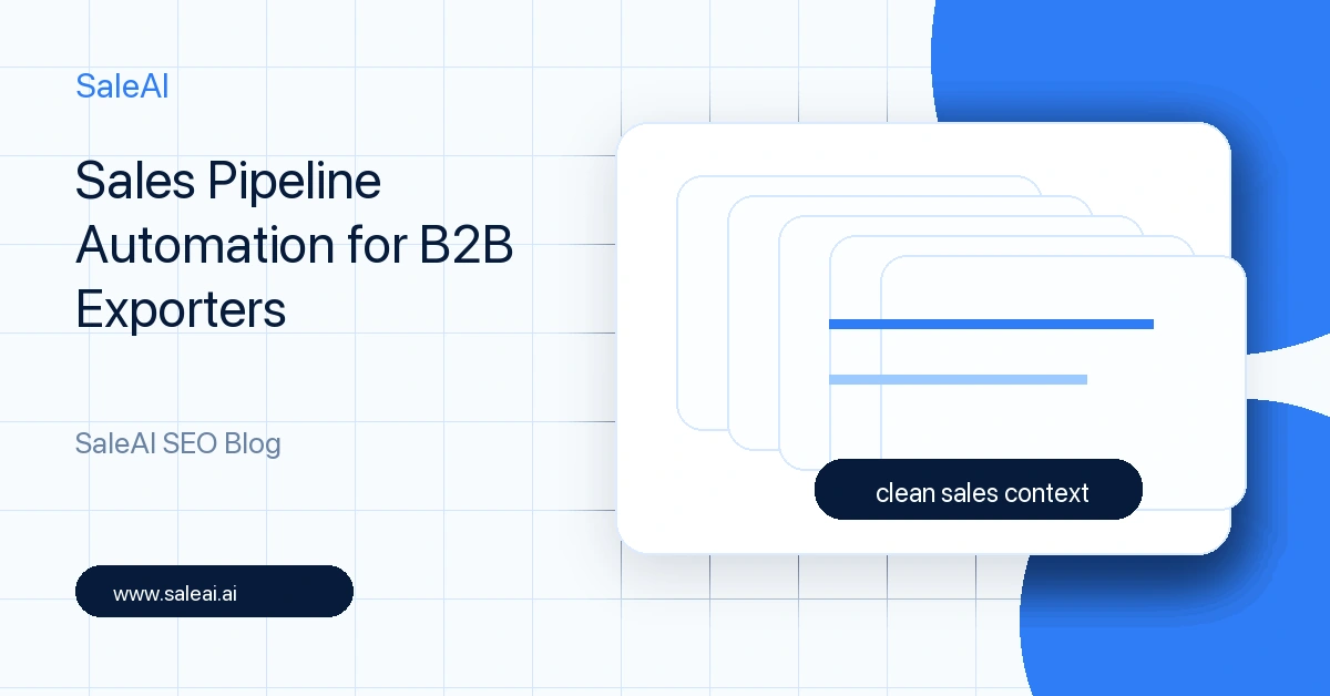 Automatisierung der Vertriebspipeline für B2B-Exporteure Automatisierung der Vertriebspipeline für B2B-Exporteure