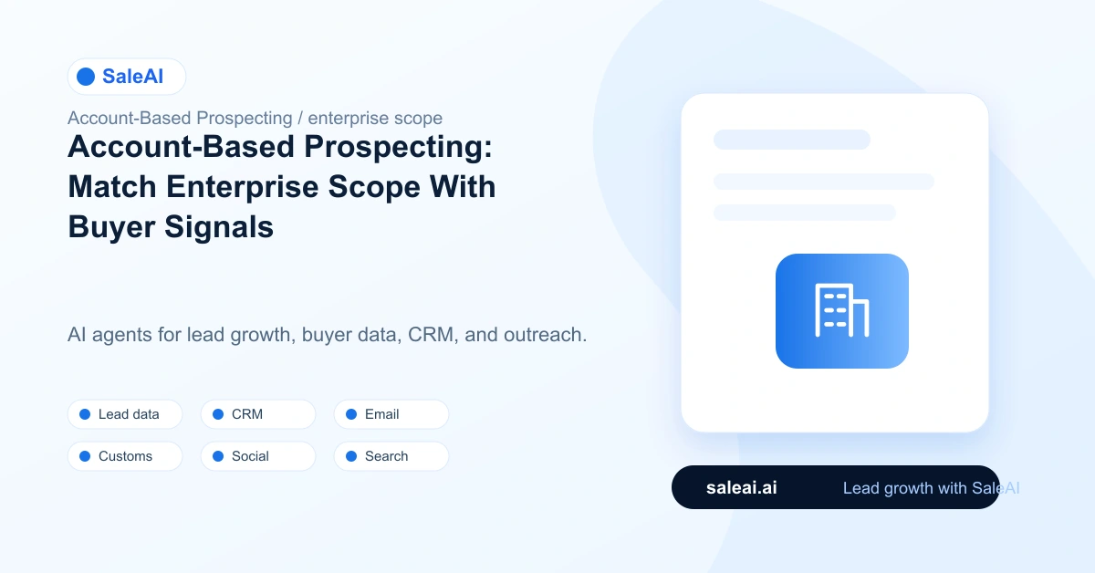 SaleAI Enterprise Scope: Account-Based Prospecting: Match Enterprise Scope With Buyer Signals