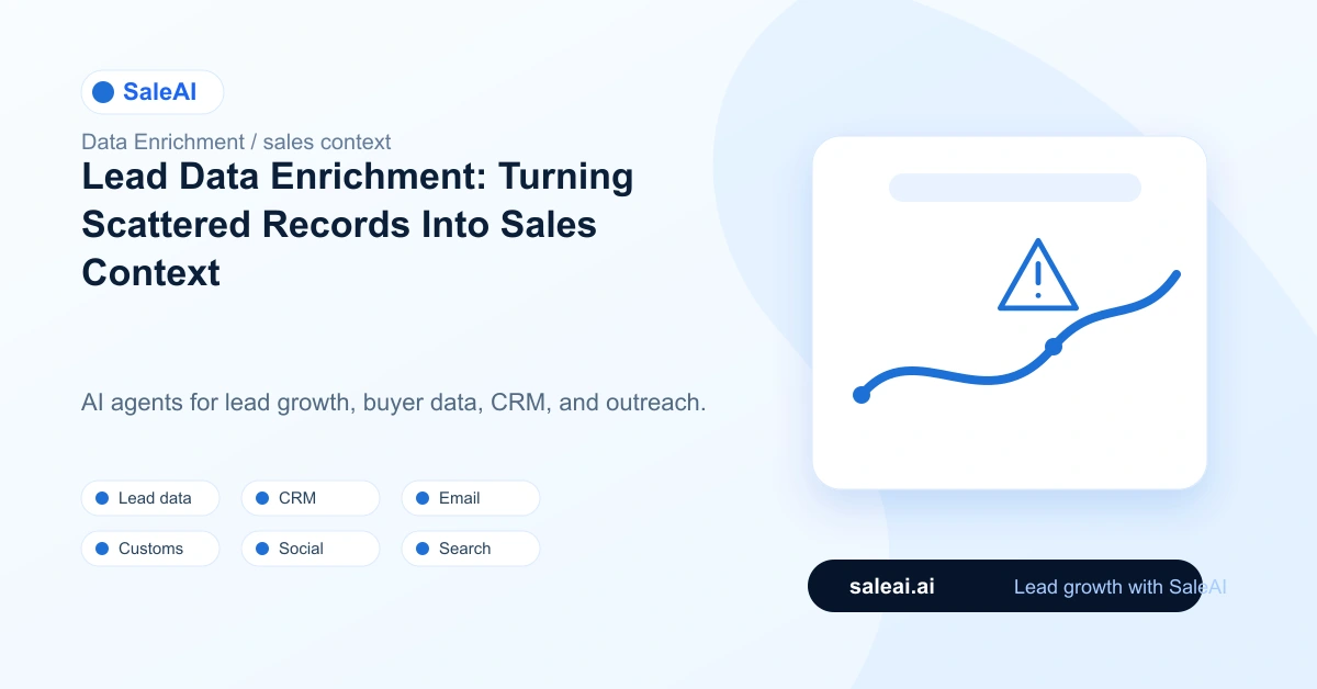 SaleAI: Lead Data Enrichment: Turning Scattered Records Into Sales Context