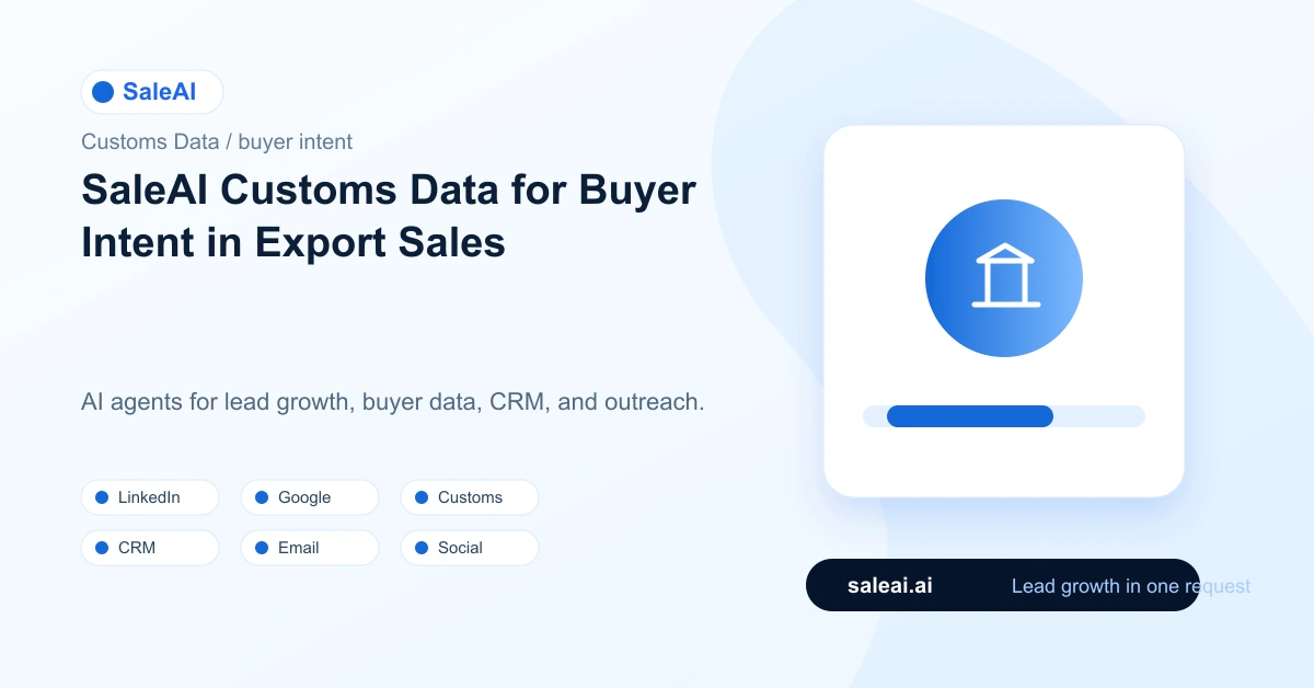 SaleAI Customs Data: SaleAI Customs Data for Buyer Intent in Export Sales