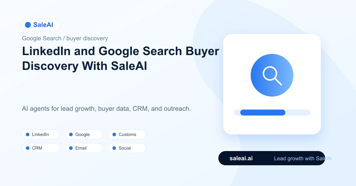 SaleAI: SaleAI के साथ LinkedIn और Google सर्च के माध्यम से खरीदारों की खोज