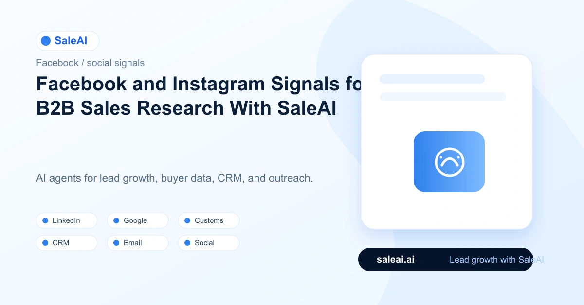 SaleAI:FacebookとInstagramのシグナルを活用したB2B営業調査(SaleAI使用)