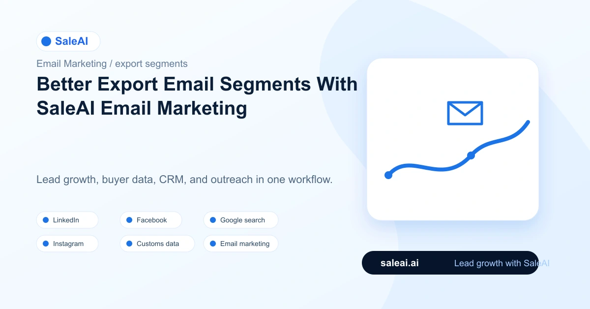 SaleAI Email Marketing: Better Export Email Segments With SaleAI Email Marketing