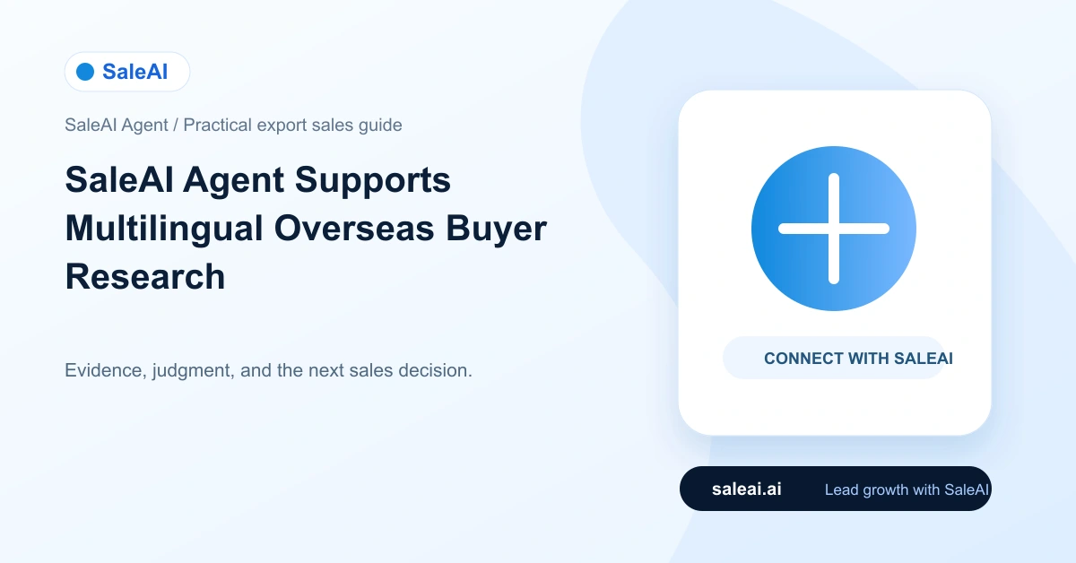 SaleAI Agent: Cómo SaleAI Agent facilita la investigación de compradores extranjeros multilingües