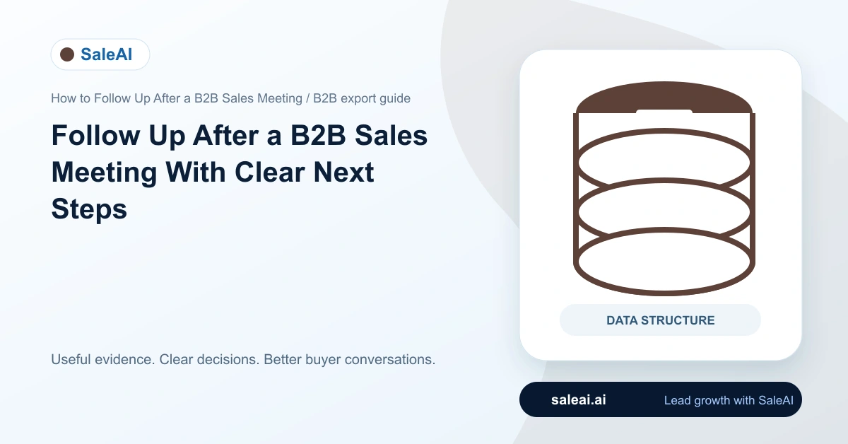 Seguimiento de reuniones de ventas B2B con pasos a seguir claros.