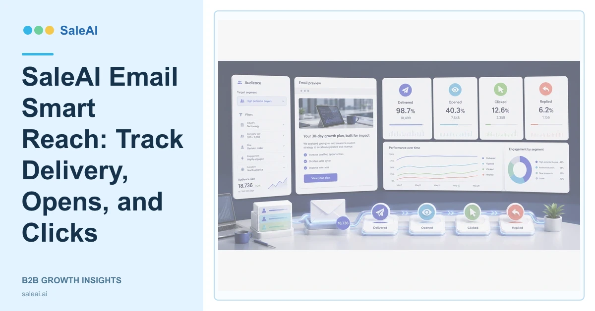 SaleAI Email Smart Reach delivery open and click tracking dashboard