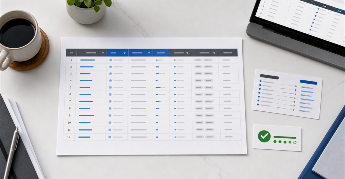 CRM data import checklist showing a 12-row rehearsal for contacts companies owners stages and tags in SaleAI